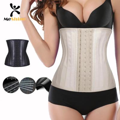 China Viable Wholesale Steel Bone Workout Private Label 25 Plus Size Corsets Breathable Waist Trainer for sale