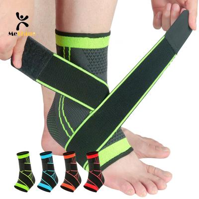 China Hot Sale Breathable Ankle Brace Compression Sleeve With Adjustable Strap Ankle Support for sale