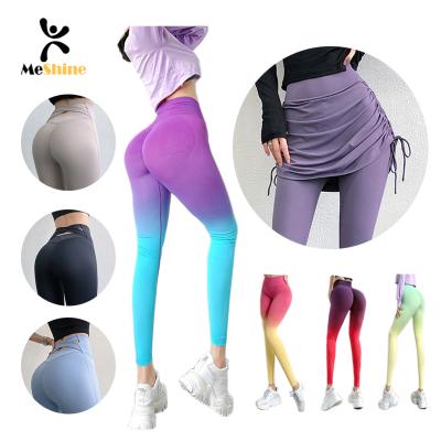 China Seamless Gym Women's Breathable Pants With Pocket Fitness Yoga Wear Plus Size Sports Tracksuit Yoga Gaiters For Women Tiktok Gaiters Yoga Pants for sale