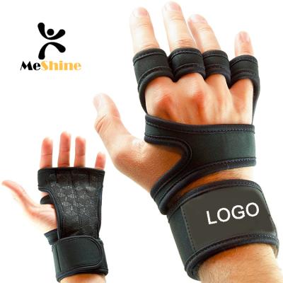 China High Quality Custom Logo Ventilated Workout Fitness Weightlifting Gym Gloves Anti-Slip With Wrist for sale