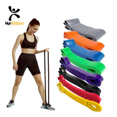 China Polyester Fabric Resistance Bands Long And Workout Guide Stretch Resistance Band Exercise Resistance Bands Set For Workout for sale