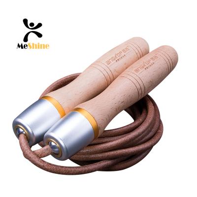 China Custom Logo Exercise Gym Fitness Equipment Cheap Multi Color Wooden Handle Fitness Body Building Indoor Kids Jump Rope Skipping for sale