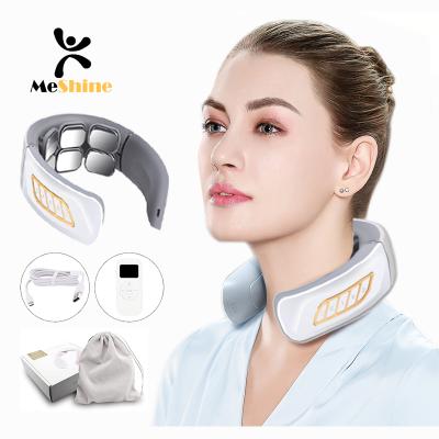 China Neck Massager Deep Cervical Head Shoulder Care Pain Relief Neck Tissue Pulse Electric Electric Neck Massager for sale