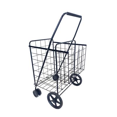 China Extra Large Supermarket Folding Folding Trolley Folding Shopping Cart for sale