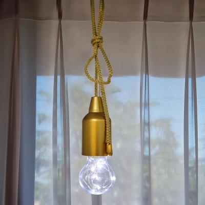 China ABS+PC String Light PC Bulb Portable 3AAA Powered Hanging Hanging Light Lamp With 1m Long Rope for sale