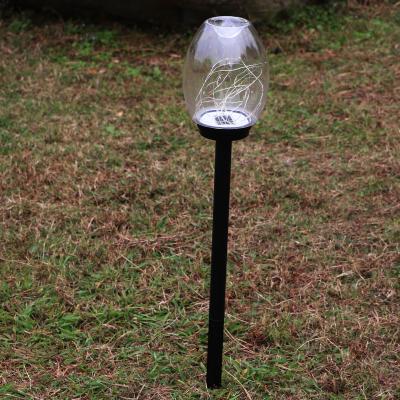 China Hot Selling IP44 Garden Yard Pathway Lamp Plastic Outdoor Waterproof PC Bulb Solar Led Garden Light for sale