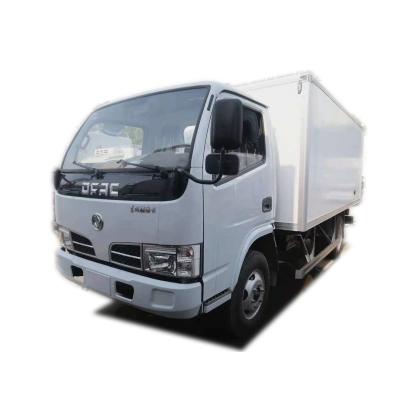 China Fiberglass reinforce 4x2 export Dongfeng 4 tons diesel cargo van truck 3 tons mini cargo truck low price for sale