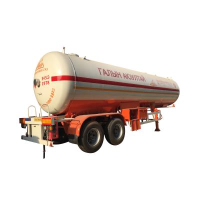 China Truck trailer customized cheap price 40000 liters 10530gal bpw 2 axle 40 cbm 40 m3 17 tons liquid gas tank semi trailer for sale