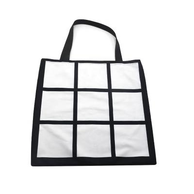 China Custom Sublimation Logo Folding 9 Panel Photo Tote Bag Shopping Bags for sale