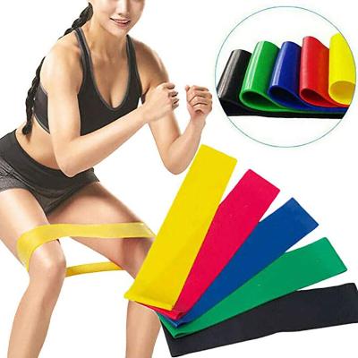 China Durable Custom Printed Logo Yoga Stretch Band Latex Mini Loop Band Resistance Band Exercise Sets for sale