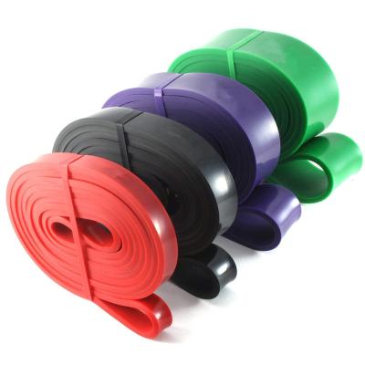 China Custom Made 100% Natural Color Eco-friendly Latex Home Exercise Resistance Band Pull Up Aid Resistance Power Band for sale