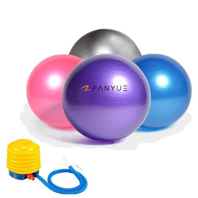 China PVC 45mm 65mm 75mm Logo Custom Eco-Friendly Exercise Ball Anti Burst Fitness Yoga Ball for sale