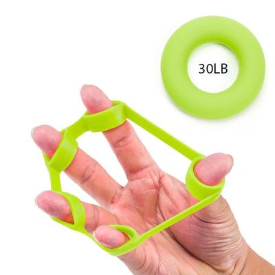 China Strength Training 3 Levels Finger Rehabilitation Silicone Hand Grip Enhancer Test Program Power Hand Finger Fitness Trainer for sale