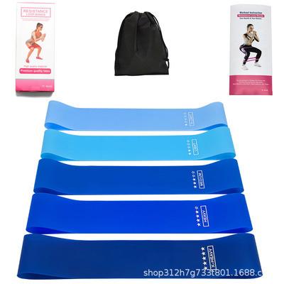 China Indoor Wholesale Custom Resistance Band Manufacturer Sporting Goods Blue Gradient Set Yoga Accessories for sale