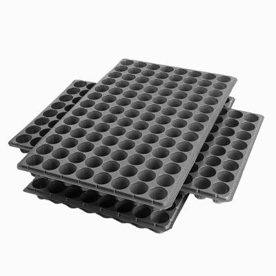 China Cheap Plastic Black PET Material Plastic Flat Sprouting Tray Vegetable Tray Seed Starting Tray for sale