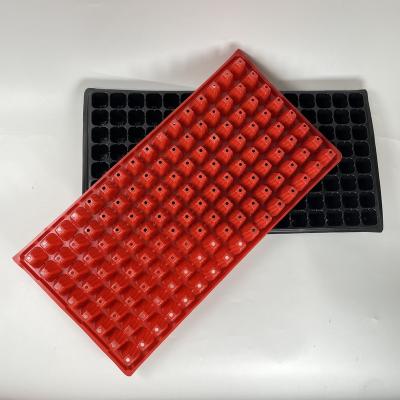 China Planter Raising 128 Cell Greenhouse Seedling Tray Nursery Seed Starting Grow Germination Tray for sale