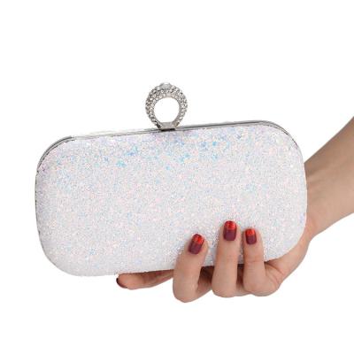 China Fashion 2020 Fashion New Ring Sequins Evening Bag Clutch Bag Bride Wedding Diamond Bag Purse for sale