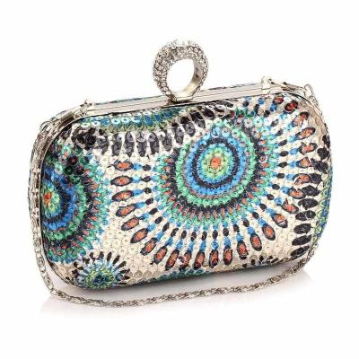 China Party Evening Purse Clutch Bag 2020 Latest Lady Embroidered Party Wedding Wallet Bride Wedding Ring Set Diamond Hand Bag Evening Clutch Fashion for sale