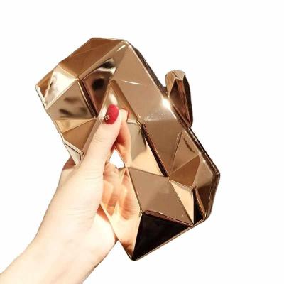 China Other Letode Fashion Lady Shine Metal Clutch Evening Clutch Bag For Party Women Evening Clutches Shoulder Purse Crystal Purse for sale