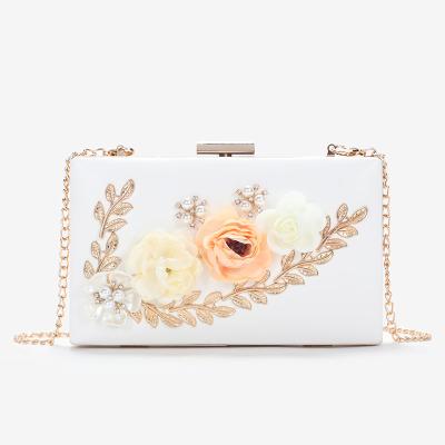 China China Hot Selling Clutch Bag Wholesale Custom Makeup Cosmetic Vintage Grab Bag Evening Women Flower Clutch Bag for sale