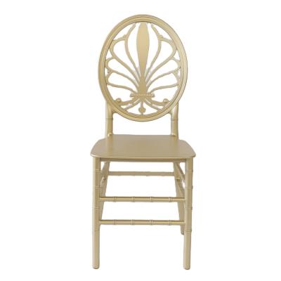 China Modern Monoblock Party Plastic Resin Gold Furniture Outdoor Chairs For Wedding for sale