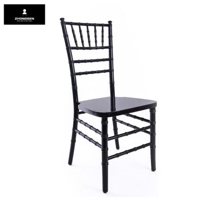 China Traditional Commercial Furniture Wooden Chiavari Chair Black Color For Wedding Party Banquet Hotel Event for sale