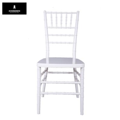 China Modular Resin USA Hotel Wedding Event White Chiavari Chair Banquet Dining Chairs for sale