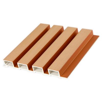 China UV Proof Coextrusion WPC Exterior Decorative Wood Cladding Panel Plastic PVC Composite Wall Panel for sale