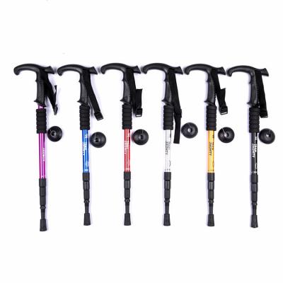 China Adjustable Folding Canes 4 Sections Aluminum Alloy Walking 51-110 Cm Adjustable Trekking Pole Rise for sale