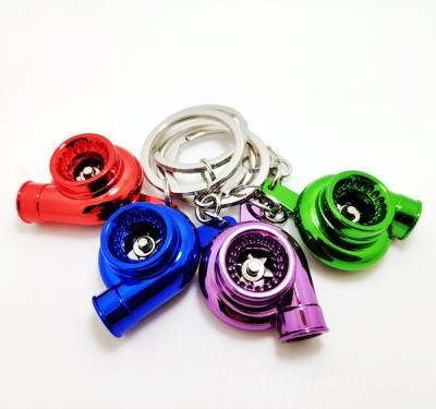 China Metal Color Sleeve Bearing Rotating Turbo Keychains for sale