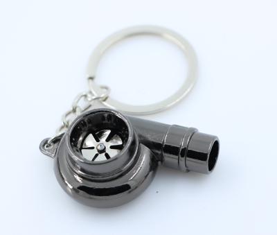 China Sports Pipe Sound Turbo Key Chain Sleeve Bearing Turning Model Turbocharger Key Chain Ring Keyfob Keyring Auto Part for sale