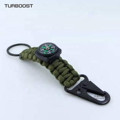 China TURBOOST Umbrella Hook Umbrella Rope Climb Key Chain Survival Tool Carabiner Hook Rope Outdoor Tactical Backpack Buckle Outdoor Style for sale