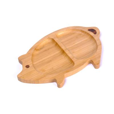 China 100% New Series Household Natural Bamboo Fruit Animal Tray for Children Kids Living Room for sale