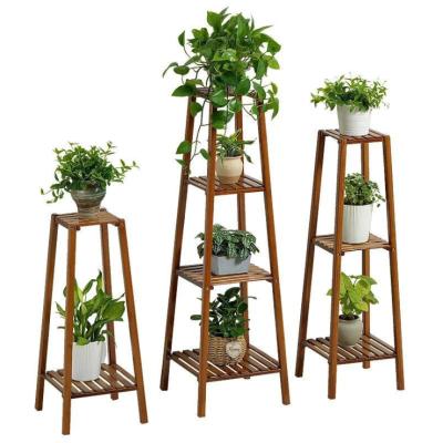 China PLANT HOLDER CLASSIC WOODEN BAMBOO flower stand for sale