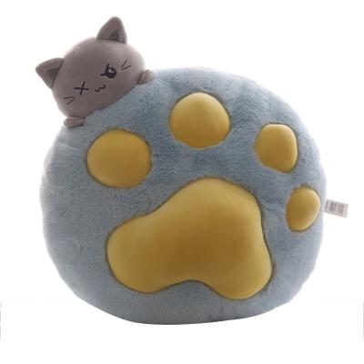 China New Anti-static Cute Cat Claw Pillow Air Conditioning Quilt Three-in-One Cushion Bedroom Sofa Car Office Waist Support for sale