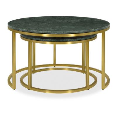 China Modern custom living room decoration natural marble panel and metal size cafe marble electroplating table for sale