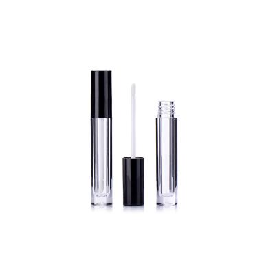 China BDPAK Cosmetics Hot Wholesale Custom Logo 3ml 5ml 7ml 10ml 15ml Single Empty Black Lip Gloss Tube With Brush For Liquid Cosmetics for sale