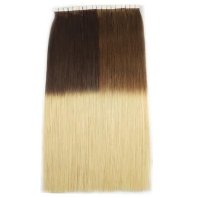 China 2019 Trend 100g 40pcs Wave Ombre Color 2/613 Tape Hair Extension Silky Straight Hair for sale