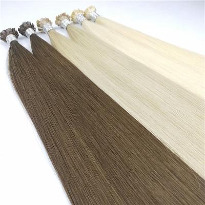 China 100% Flat Wave Tip Hair Extension 1g One Strand 100strands Silky Straight Wholesale Hair for sale