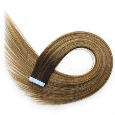 China Top Quality Virgin Hair 100 Silk And Soft Remy Human Double Drawn Tape Hair Extensions for sale