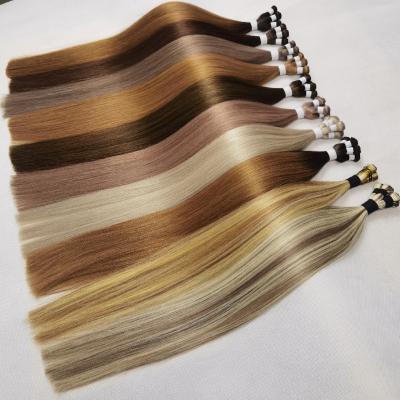 China Genius Silky Straight Hair Wefts Good Quality 100g Hand Tied Hair Weft Extension Handtied Hair Weft for sale