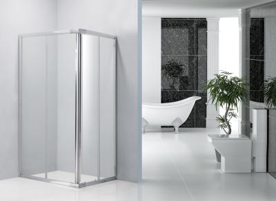 China Sliding Bathroom Shower Enclosures 0.082 Volume With Bright Aluminum Frame for sale