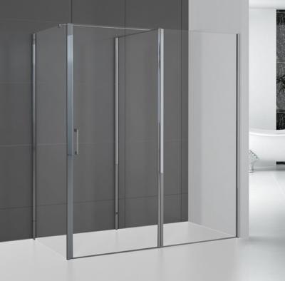 China Walk In Shower Enclosures 1600 X 900 Pushing Door Corner Shower Glass Enclosure for sale