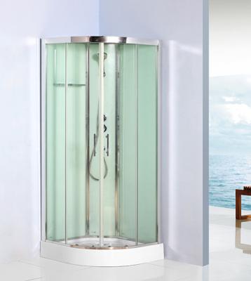 China Curved Corner Shower Units Free Standing Shower Cubicles For Small Bathrooms for sale