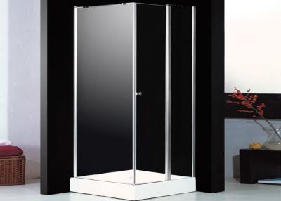 China Pivot Folding Glass Door Square Shower Enclosure Glass With Shower Tray Chrome Profile for sale