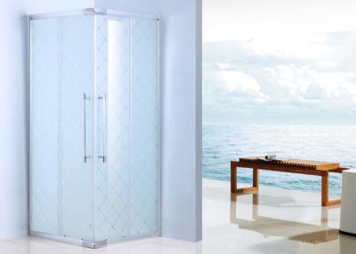 China Customized Straight Sliding Shower Enclosure 900 X 800 With Silk Screen Glass for sale