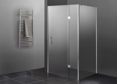 China Framed 1200 X 900 Rectangular Shower Enclosure Silk Screen Glass Pivot Door Kits for sale