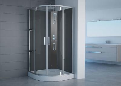 China Semi Frameless Free Standing Glass Shower Enclosures With Shower Tray Pivot Opening for sale