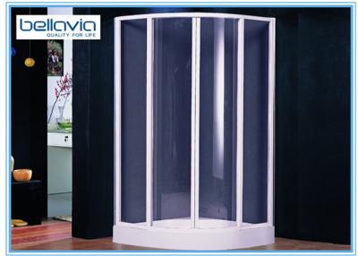 China White 1000mm x 1000mm Quadrant Shower Enclosure Sliding Door Four Glass Panel for sale