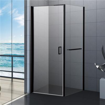 China 800x800 Black Bathroom Shower Enclosures , Square Shower Kit with Towel Rack for sale